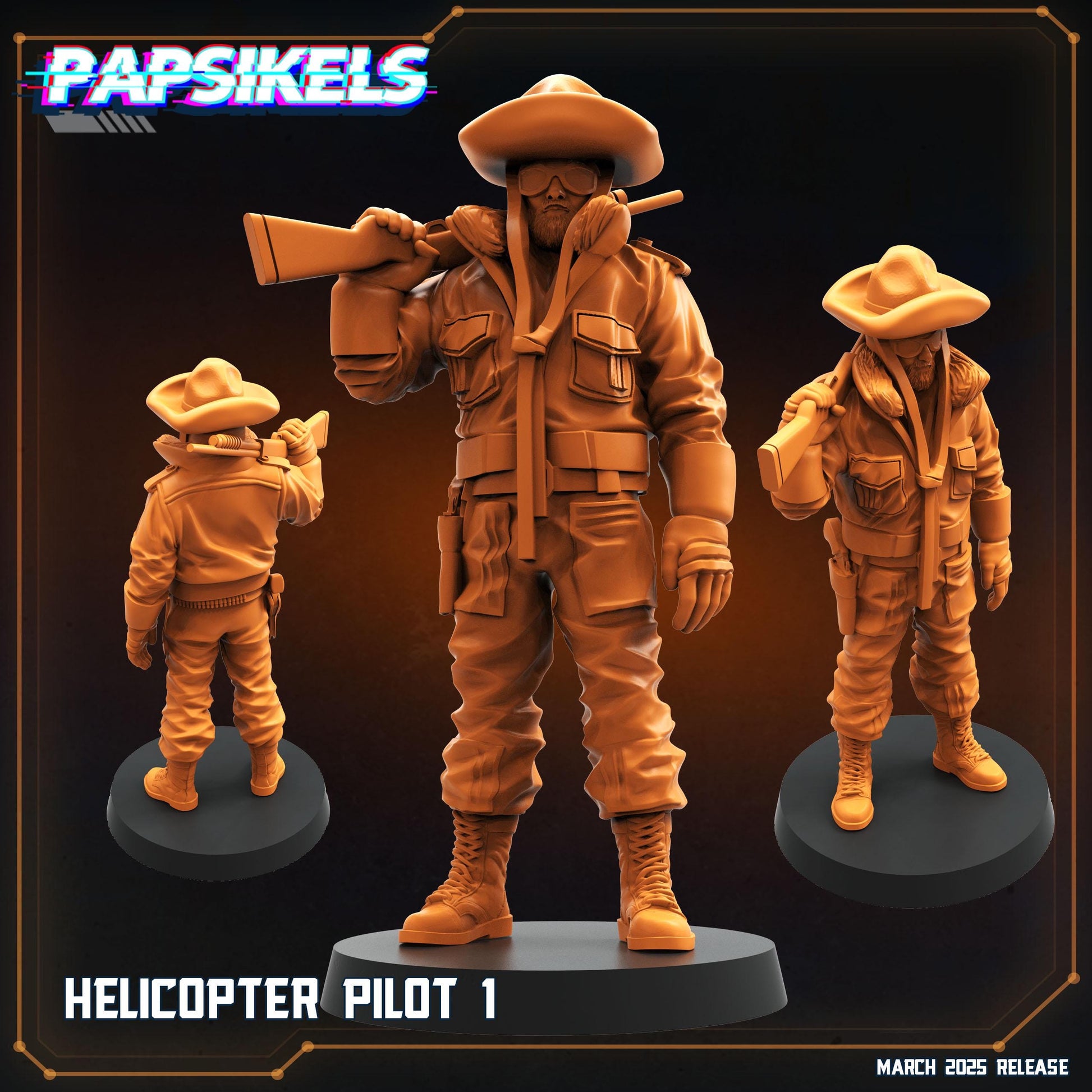 Aliens Vs Humans - That Thing - Helicopter Pilots - MacReady - The Thing - Papsikels, 32mm Mini