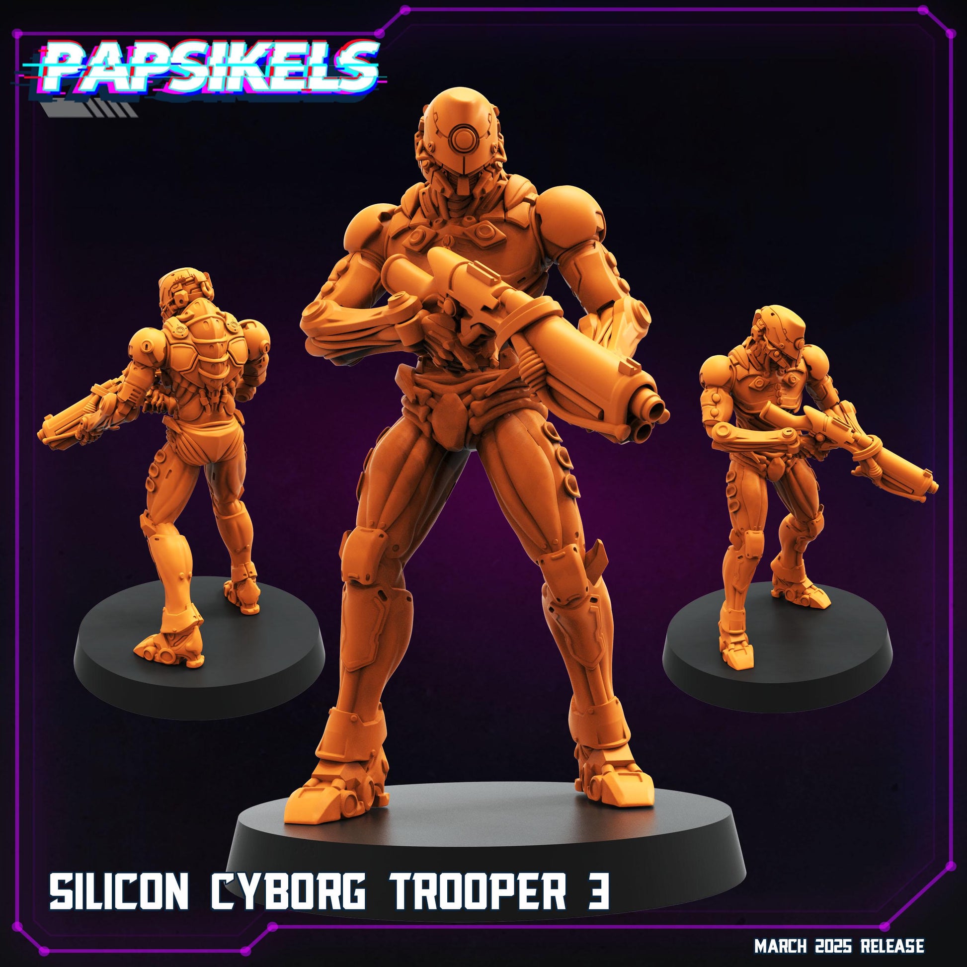 Cyberpunk, Silicon Cyborg Troopers - Blame Anime, Papsikels, 32mm Mini
