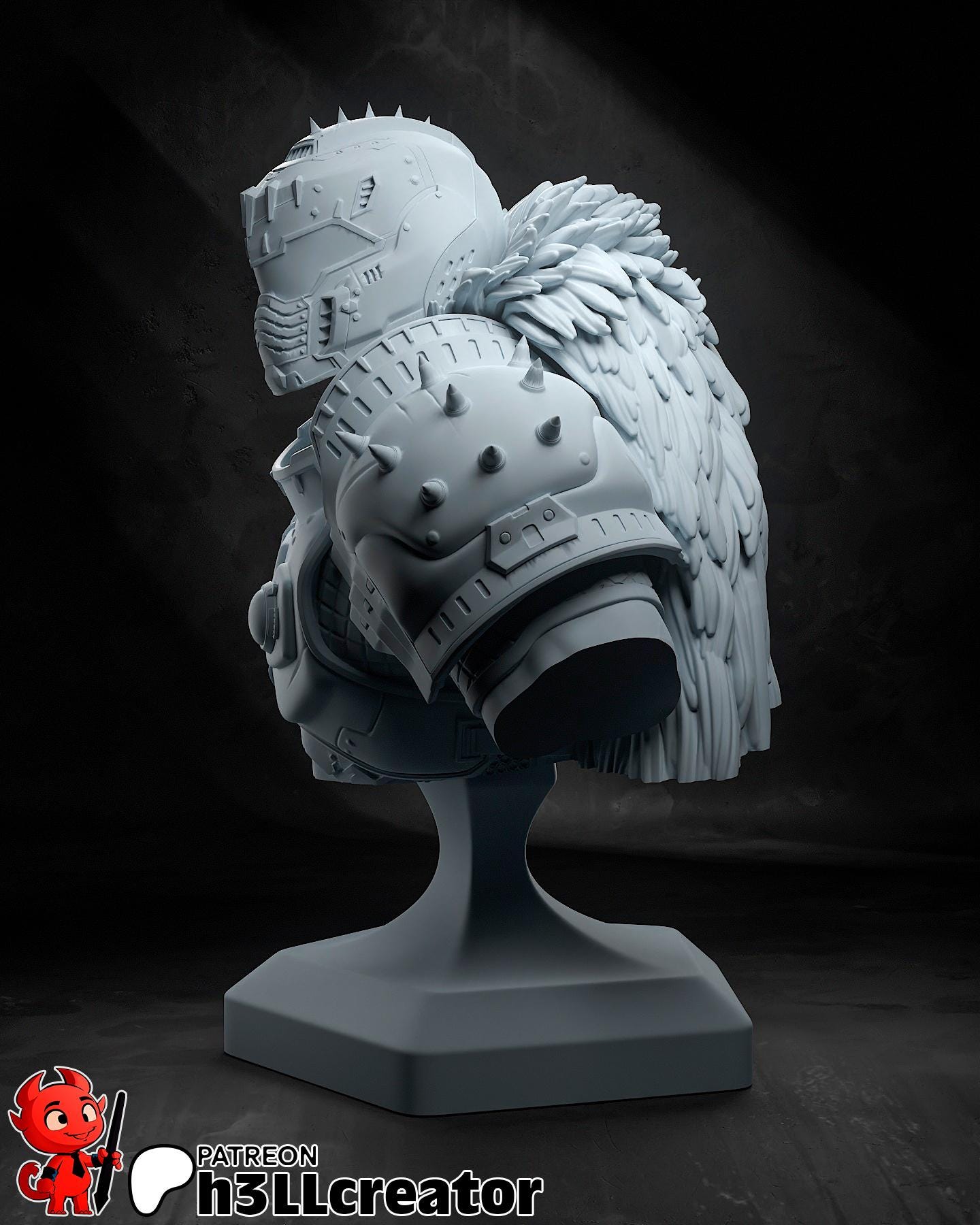 Doomguy Dark Ages Fan Art Miniature 1:12 Scale DIY Model Kit - Full Figurine or Bust