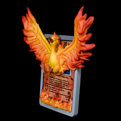 Moltress - 3D Printed Pokemon Card Wall Hanger | Fan Art | Pokemon TCG | Resin Model | ABC3D Models