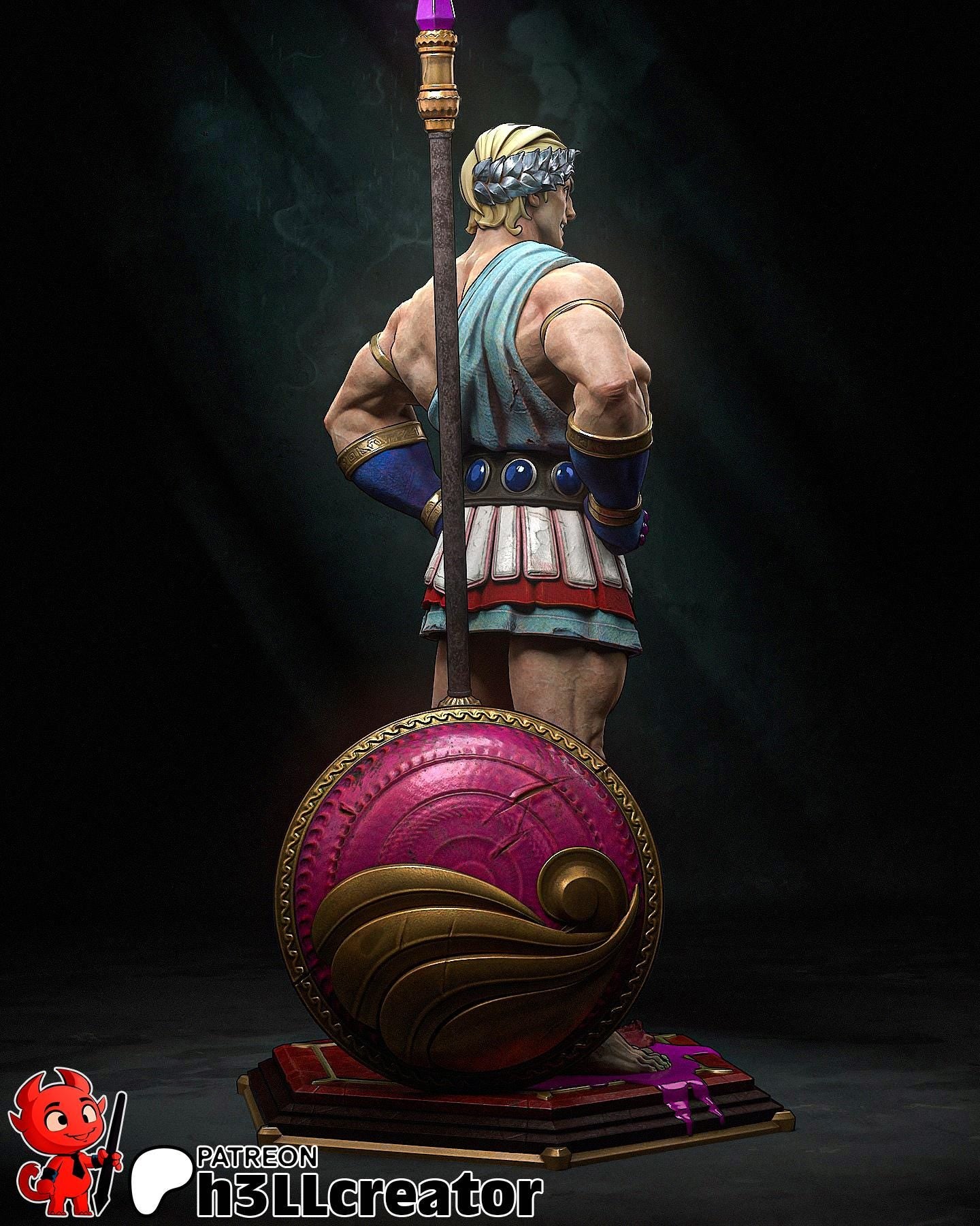 Theseus from Hades (fan art) | Miniature scale 1:12 | h3LL Creator | DIY Model Kit