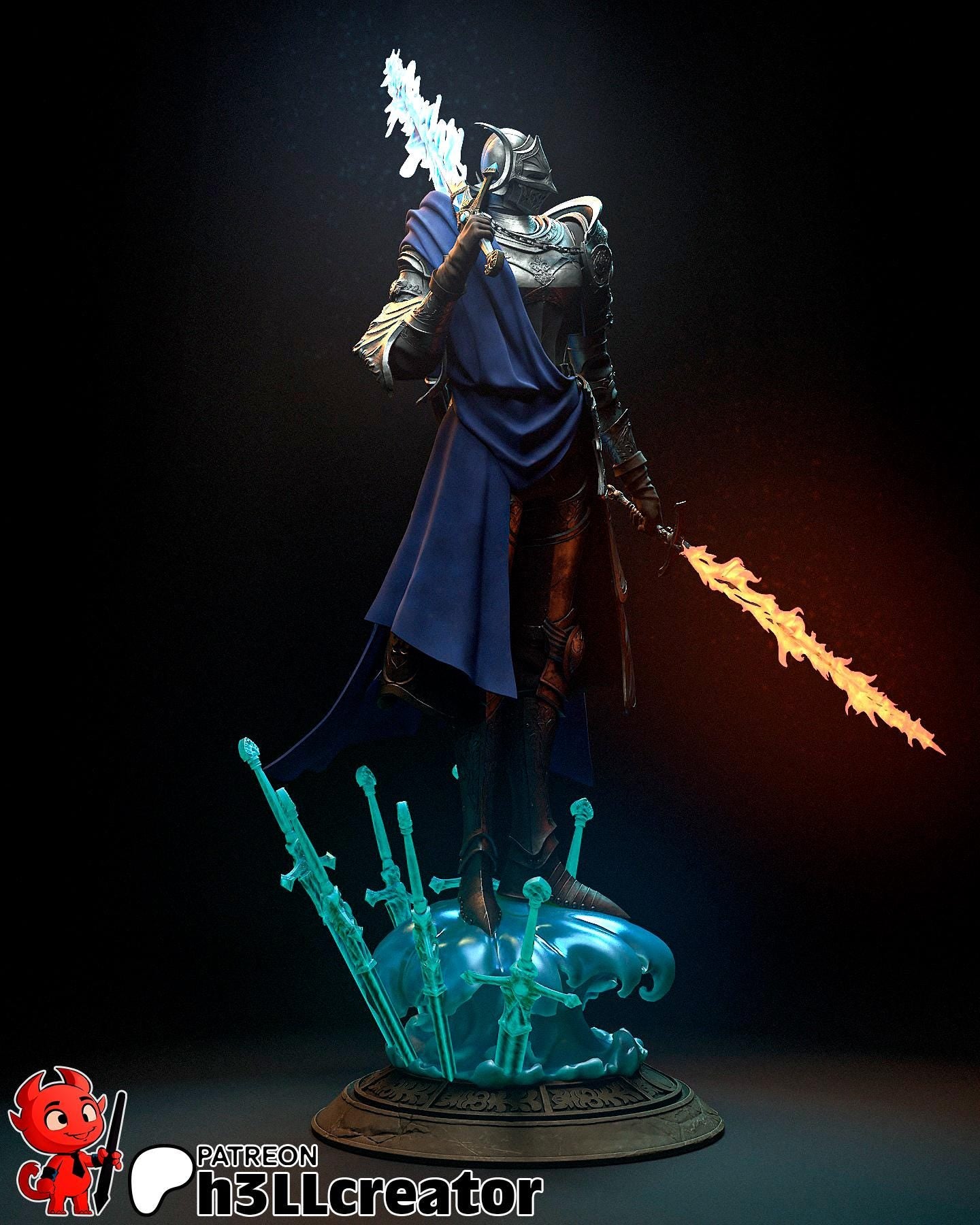 Rellana from Elden Ring (fan art) | Full Model or Bust | Miniature scale 1:12 | h3LL Creator | DIY Model Kit