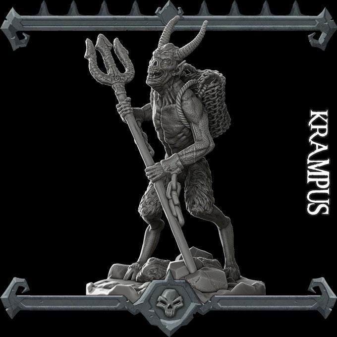 Krampus | Bonus | Rocket Pig Games | Miniatures for tabletop games. 28mm to 32mm Resin Figures for RPG, D&D, Dungeons and Dragons