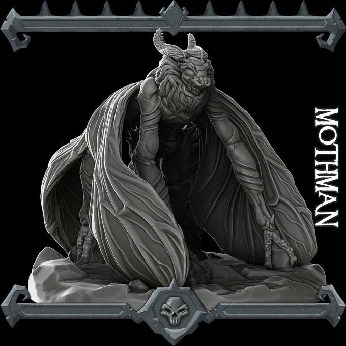 Mothman | Bonus | Rocket Pig Games | Miniatures for tabletop games. 28mm to 32mm Resin for RPG, D&D, Dungeons and Dragons