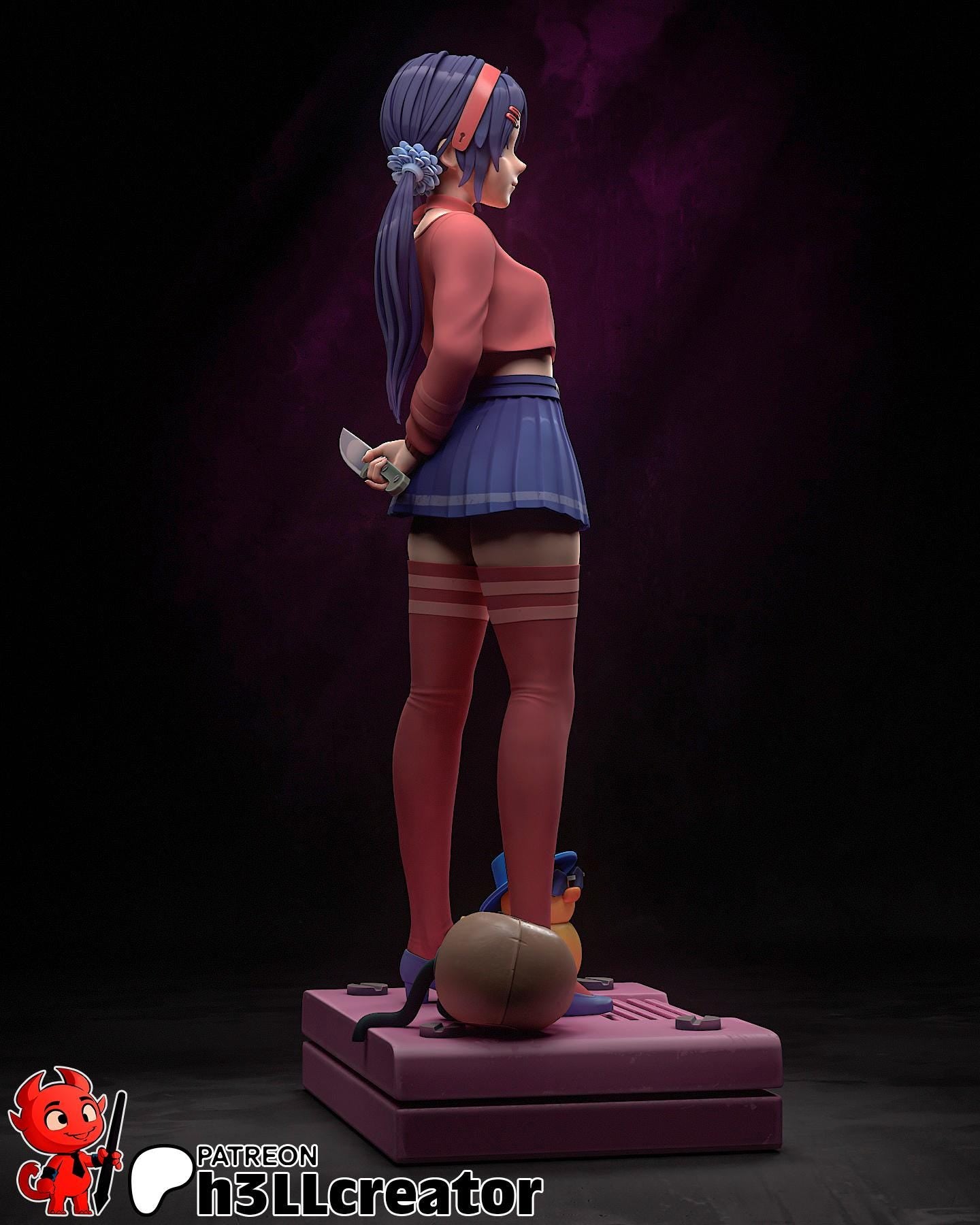 Mita from MiSide (fan art) | Full Model or Bust | Miniature scale 1:12 | h3LL Creator | DIY Model Kit
