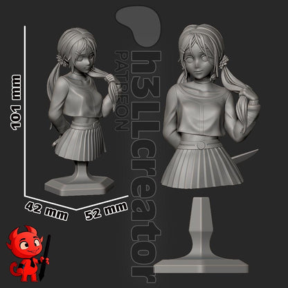 Mita from MiSide (fan art) | Full Model or Bust | Miniature scale 1:12 | h3LL Creator | DIY Model Kit