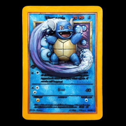 Wartortle - 3D Printed Pokemon Card Wall Hanger | Fan Art | Pokemon TCG | Resin Model | ABC3D Models