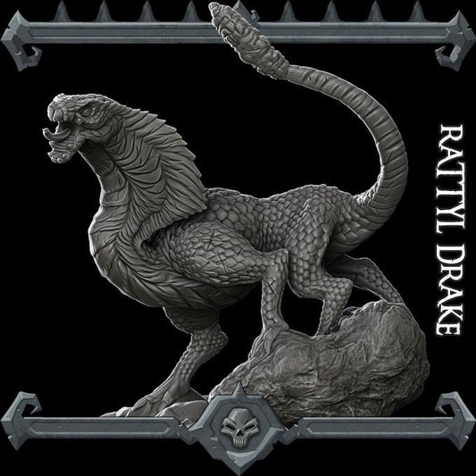 Rattyl Drake | Fantastic Beasts | Rocket Pig Games | Miniatures for tabletop games. 28mm to 32mm Resin for RPG, D&D, Dungeons and Dragons