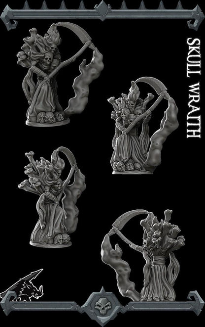 Skull Wraith | Undead Collection | Rocket Pig Games | Miniatures for tabletop games. 28mm to 32mm Resin for RPG, D&D, TTRPG
