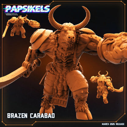 Brazen Carabao | Trench Crusade | Papsikels Fantasy, Resin Miniature - Tabletop miniature - Fantasy Miniature - 32mm