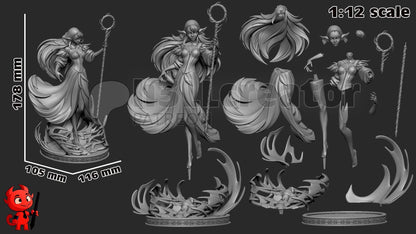 Marcille from Delicious in Dungeon (Dungeon Meshi) (fan art) Model or Bust | Miniature scale 1:12 | h3LL Creator | DIY Model Kit