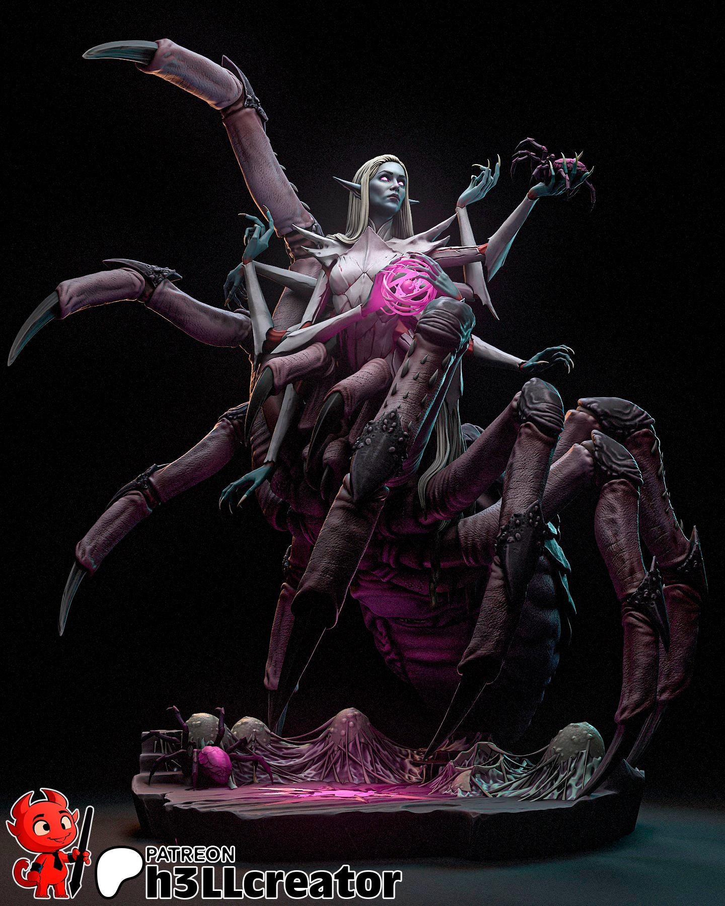 Lolth Miniature: Dungeons and Dragons Fan Art, 158mm DIY Model Kit