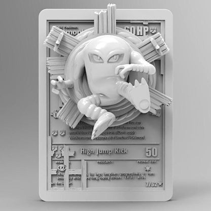 Hitmonlee - 3D Printed Pokemon Card Wall Hanger | Fan Art | Pokemon TCG | Resin Model | ABC3D Models