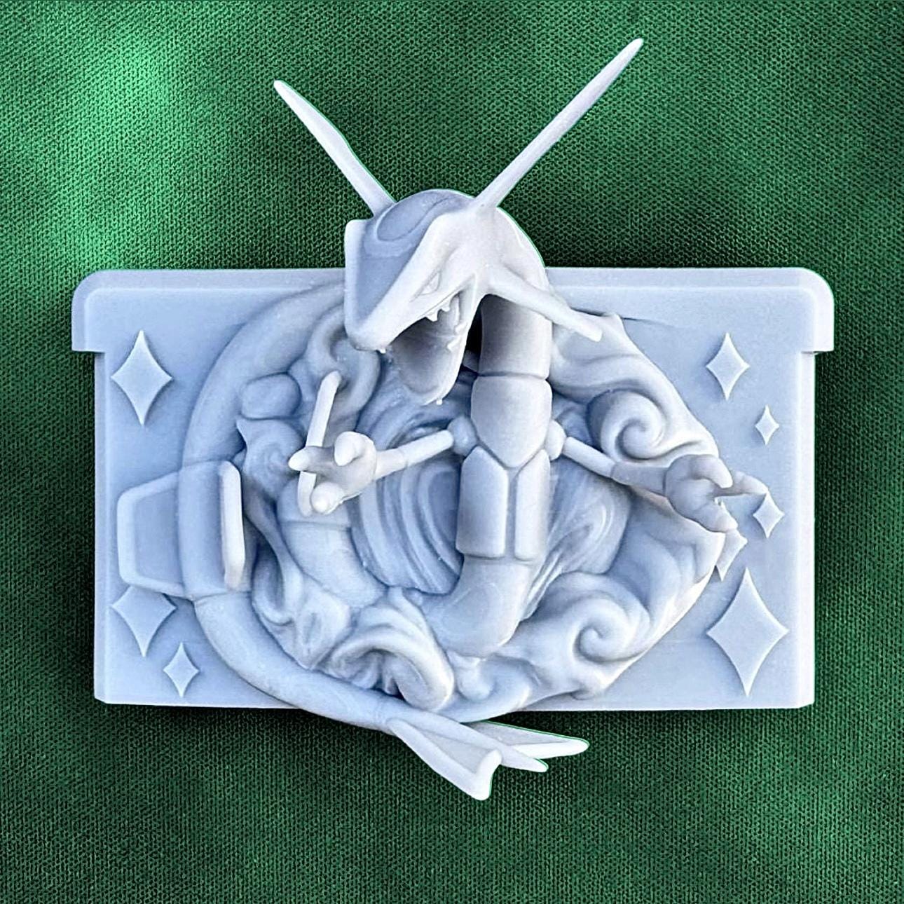 Rayquaza Emerald - 3D Printed Pokemon Game Boy Advanced Cartridge Wall Hanger | Fan Art | Pokemon TCG | Resin Model | ABC3D Models