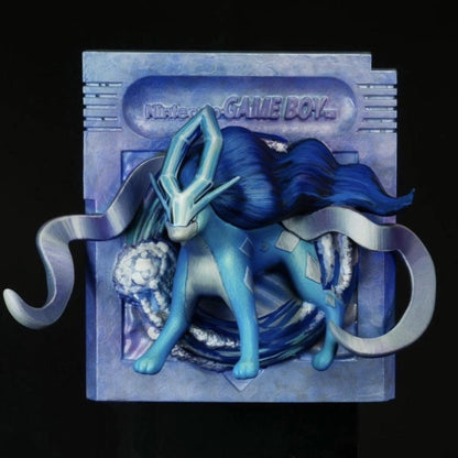 Soicune Crystal - 3D Printed Pokemon Game Boy Cartridge Wall Hanger | Fan Art | Pokemon TCG | Resin Model | ABC3D Models