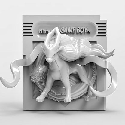 Soicune Crystal - 3D Printed Pokemon Game Boy Cartridge Wall Hanger | Fan Art | Pokemon TCG | Resin Model | ABC3D Models