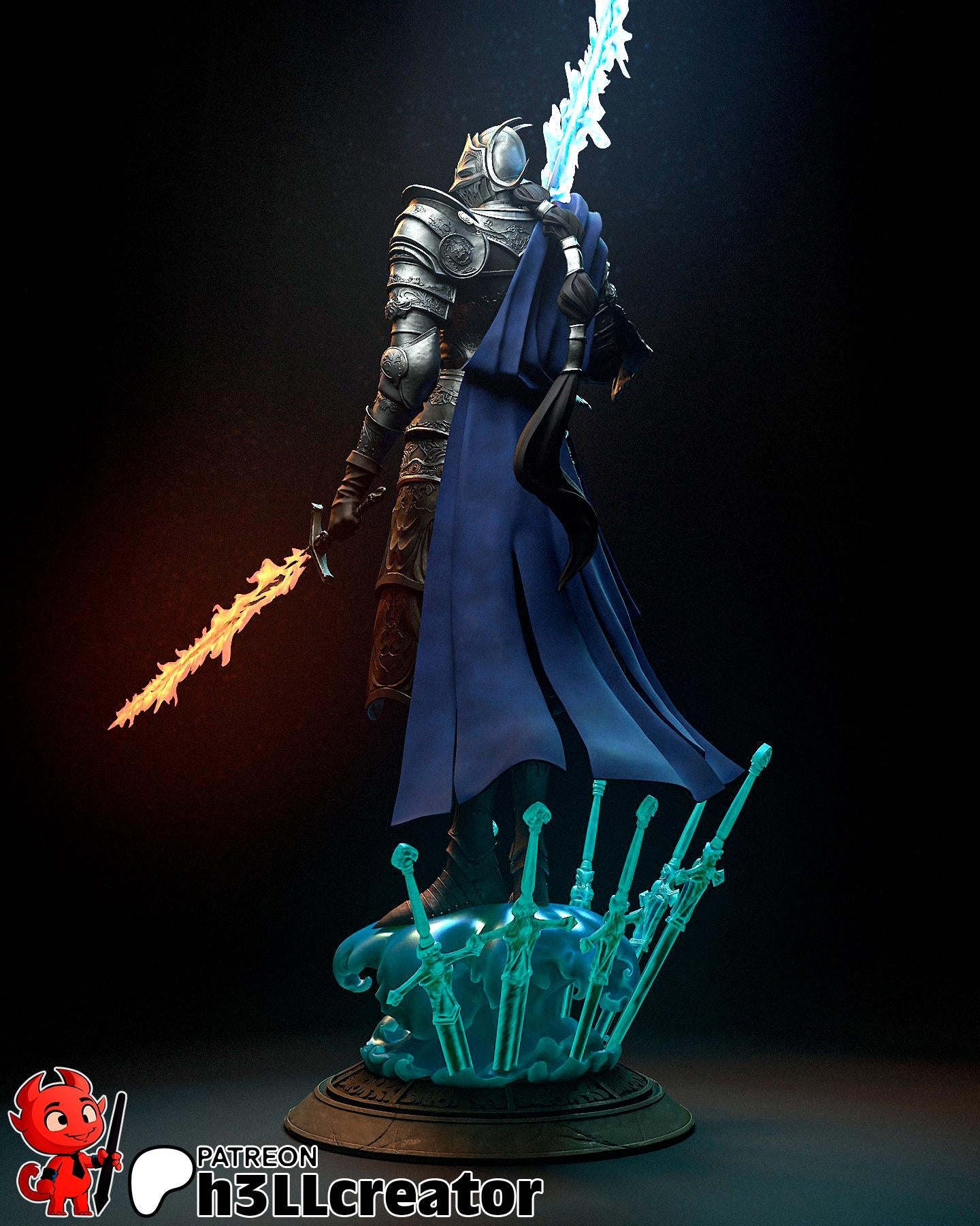 Rellana from Elden Ring (fan art) | Full Model or Bust | Miniature scale 1:12 | h3LL Creator | DIY Model Kit