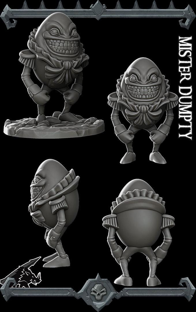 Mr Dumpty | Bonus | Rocket Pig Games | Miniatures for tabletop games. 28mm to 32mm Resin Figures for RPG, D&D, Dungeons and Dragons