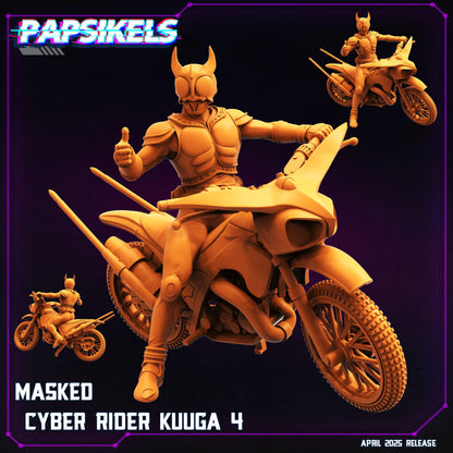 Cyberpunk, Masked Cyber Rider Kuugas - Kamen Rider Kuuga - Papsikels, 32mm Mini - Model for TTRPG, Anime, Gaming