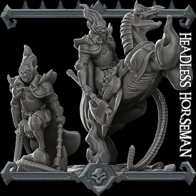 Headless Horseman | Bonus | Rocket Pig Games | Miniatures for tabletop games. 28mm to 32mm Resin Figures for RPG, D&D, Dungeons and Dragons