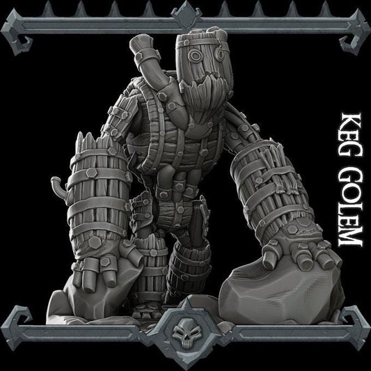 Keg Golem | Bonus | Rocket Pig Games | Miniatures for tabletop games. 28mm to 32mm Resin Figures for RPG, D&D, Dungeons and Dragons