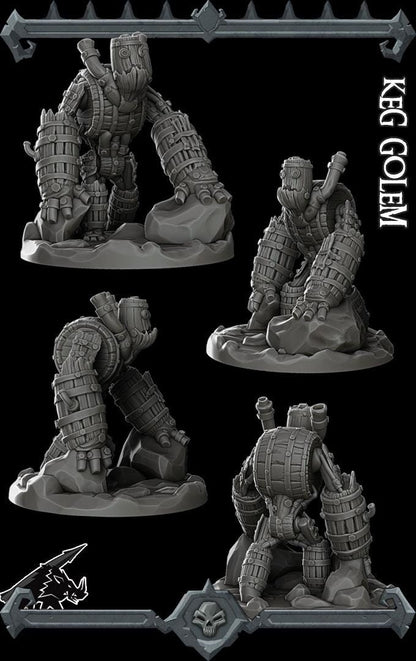 Keg Golem | Bonus | Rocket Pig Games | Miniatures for tabletop games. 28mm to 32mm Resin Figures for RPG, D&D, Dungeons and Dragons