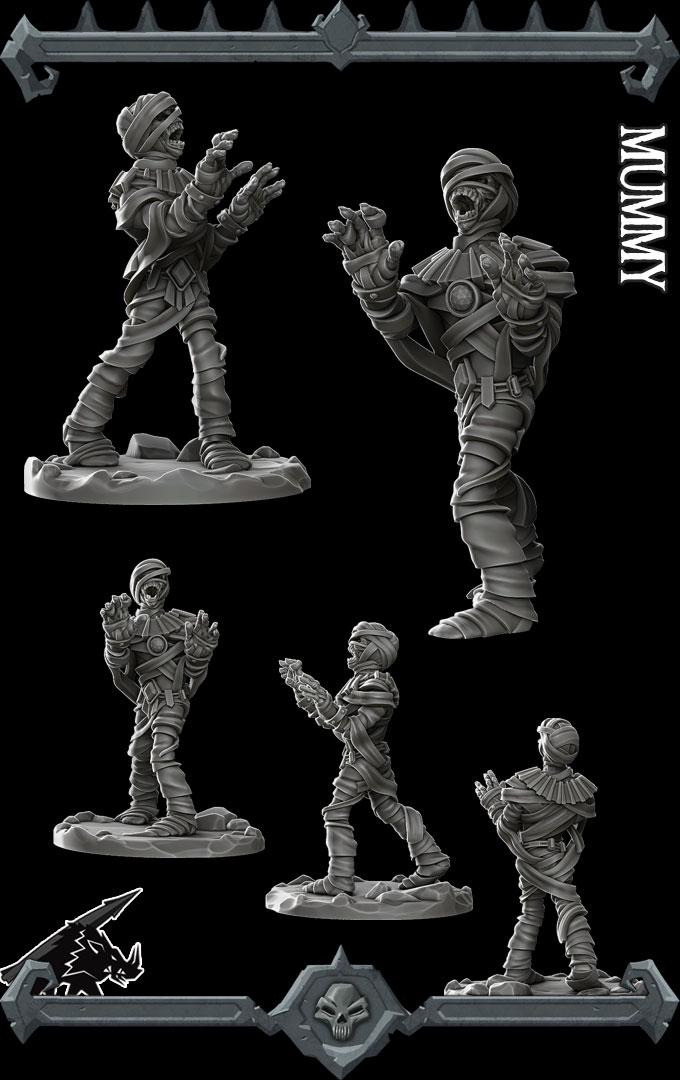 Mummy | Bonus | Rocket Pig Games | Miniatures for tabletop games. 28mm to 32mm Resin for RPG, D&D, Dungeons and Dragons