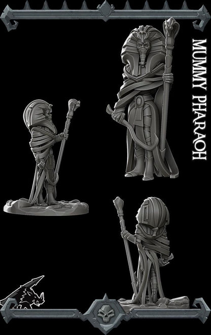 Mummy Pharoh | Bonus | Rocket Pig Games | Miniatures for tabletop games. 28mm to 32mm Resin for RPG, D&D, Dungeons and Dragons