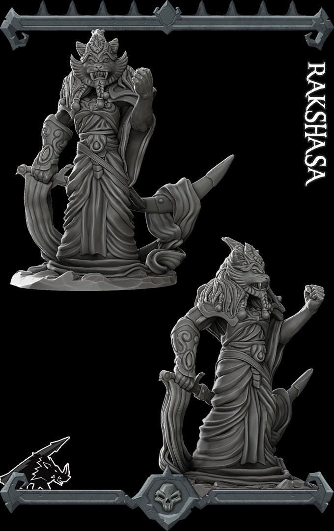 Rakshasa | Bonus | Rocket Pig Games | Miniatures for tabletop games. 28mm to 32mm Resin for RPG, D&D, Dungeons and Dragons