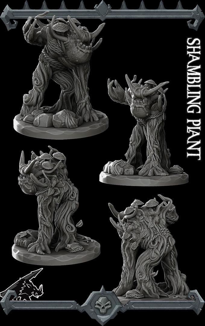 Shambling Plant | Bonus | Rocket Pig Games | Miniatures for tabletop games. 28mm to 32mm Resin for RPG, D&D, Dungeons and Dragons
