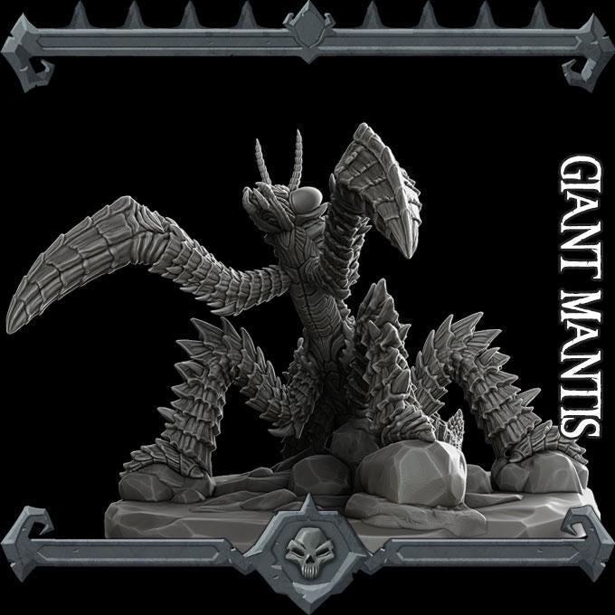 Giant Mantis | Bonus | Rocket Pig Games | Miniatures for tabletop games. 28mm to 32mm Resin for RPG, D&D, Dungeons and Dragons