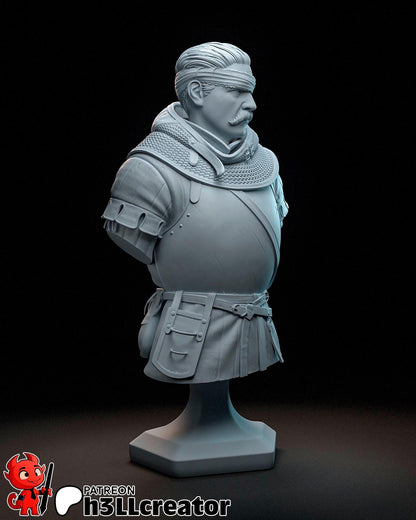 Jan of Trotznov / Zizka from Kingdom Come Deliverance 2 (fan art) Model | Miniature scale 1:12 | h3LL Creator | DIY Model Kit