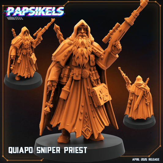 Quaipo Sniper Priest | Trench Crusade | Papsikels Fantasy, Resin Miniature - Tabletop miniature - Fantasy Miniature - 32mm