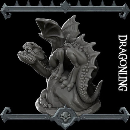 Dragonling Miniature: 28-32mm Resin RPG Mini - Rocket Pig Games