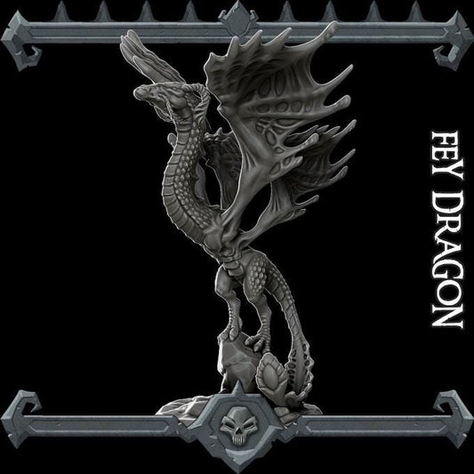 Fey Dragon | Dragonkin Collection | Rocket Pig Games | Miniatures for tabletop games. 28mm to 32mm Resin for RPG, D&D, TTRPG
