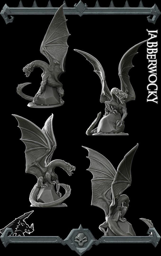 Jabberwocky | Dragonkin Collection | Rocket Pig Games | Miniatures for tabletop games. 28mm to 32mm Resin for RPG, D&D, TTRPG