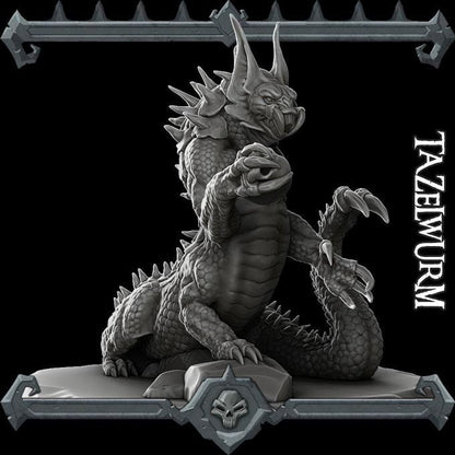 Tazelwurm | Dragonkin Collection | Rocket Pig Games | Miniatures for tabletop games. 28mm to 32mm Resin for RPG, D&D, TTRPG