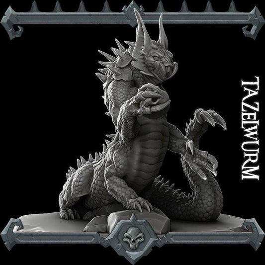 Tazelwurm | Dragonkin Collection | Rocket Pig Games | Miniatures for tabletop games. 28mm to 32mm Resin for RPG, D&D, TTRPG