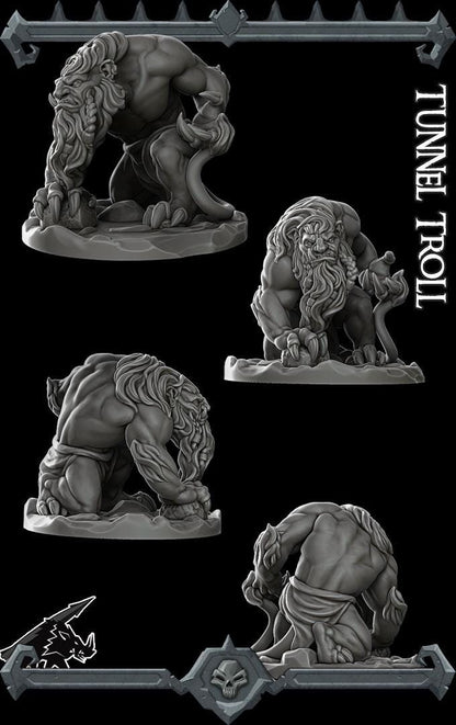 Tunnel Troll | Trolls and Giants Collection | Rocket Pig Games | Miniatures for tabletop games. 28mm to 32mm Resin for RPG, D&D, TTRPG