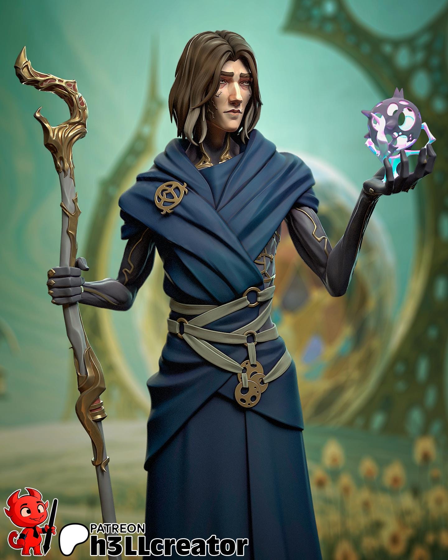 Viktor from Arcane (fan art) | Full Model or Bust | Miniature scale 1:12 | h3LL Creator | DIY Model Kit