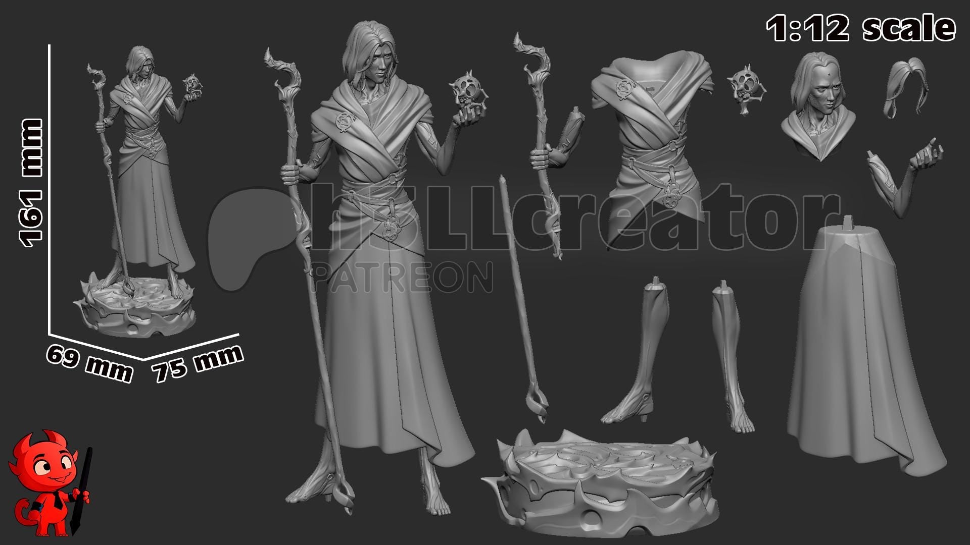 Viktor from Arcane (fan art) | Full Model or Bust | Miniature scale 1:12 | h3LL Creator | DIY Model Kit