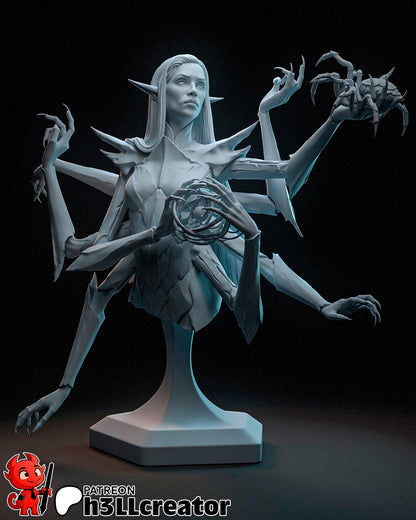Lolth Miniature: Dungeons and Dragons Fan Art, 158mm DIY Model Kit