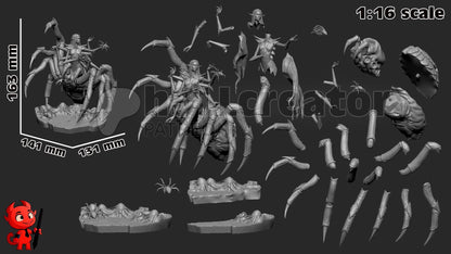 Lolth Miniature: Dungeons and Dragons Fan Art, 158mm DIY Model Kit