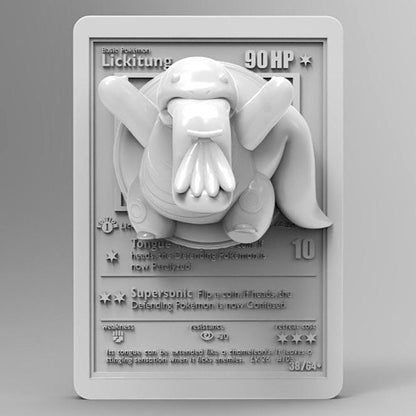 Lickitung - 3D Printed Pokemon Card Wall Hanger | Fan Art | Pokemon TCG | Resin Model | ABC3D Models