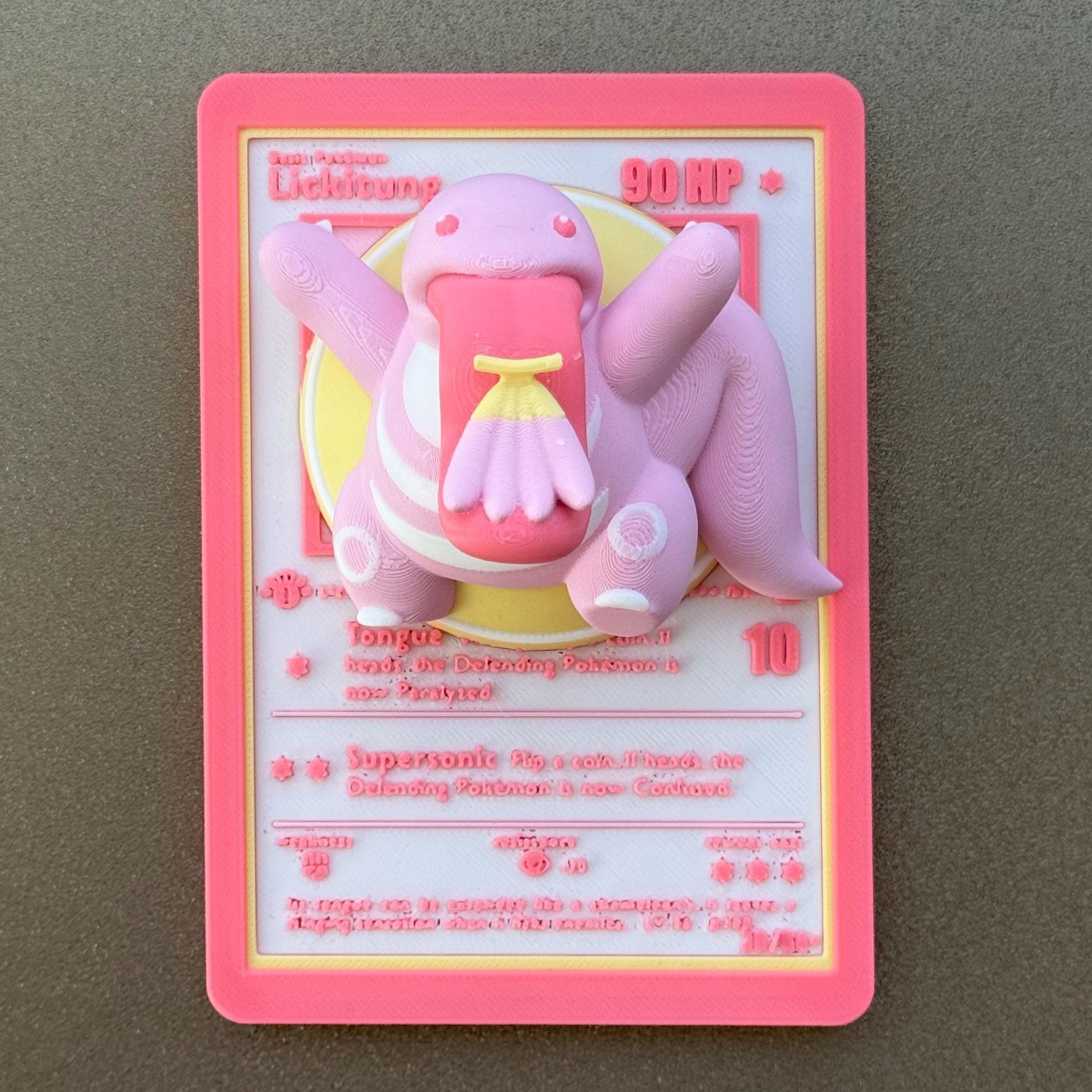 Lickitung - 3D Printed Pokemon Card Wall Hanger | Fan Art | Pokemon TCG | Resin Model | ABC3D Models