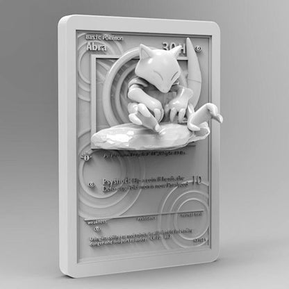 Abra - 3D Printed Pokemon Card Wall Hanger | Fan Art | Pokemon TCG | Resin Model | ABC3D Models