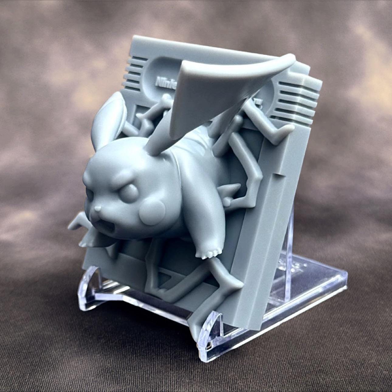 Pikachu Yellow - 3D Printed Pokemon Game Boy Cartridge Wall Hanger | Fan Art | Pokemon TCG | Resin Model | ABC3D Models