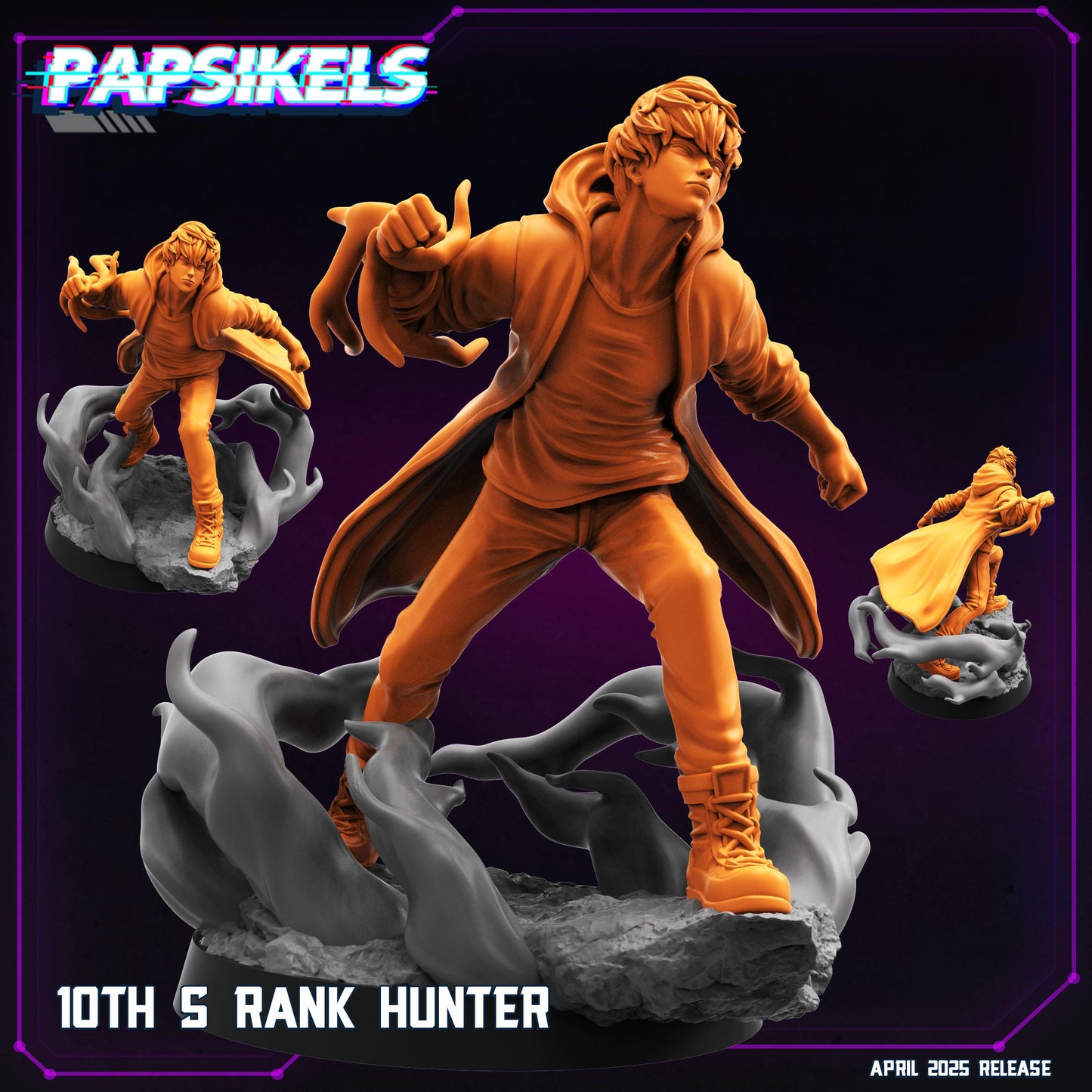 Cyberpunk, 10th S-Rank Hunter - Solo Leveling, Papsikels, 32mm Mini