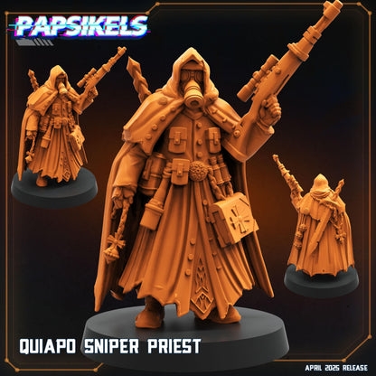 Quaipo Sniper Priest | Trench Crusade | Papsikels Fantasy, Resin Miniature - Tabletop miniature - Fantasy Miniature - 32mm