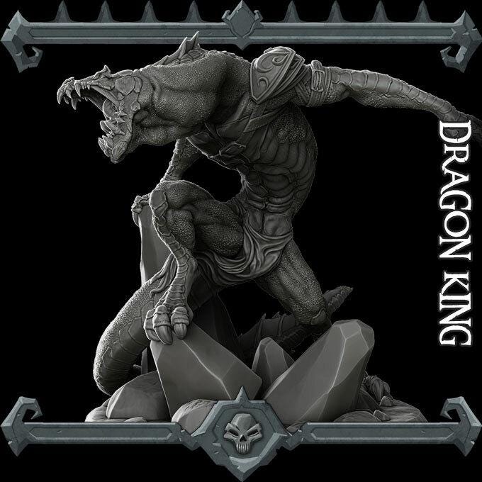 Dragon King | Dragonkin Collection | Rocket Pig Games | Miniatures for tabletop games. 28mm to 32mm Resin for RPG, D&D, TTRPG